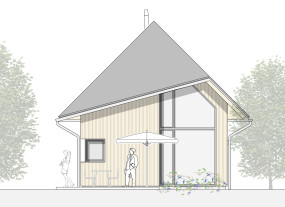 Chalet mit Wallmdach